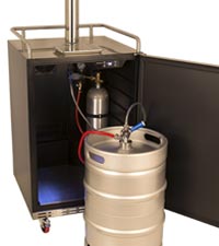Kegerator with Keg Attached Kegerator with Keg Attached