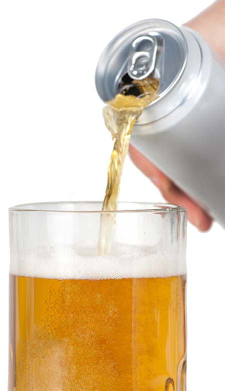 Pouring a Can of Beer