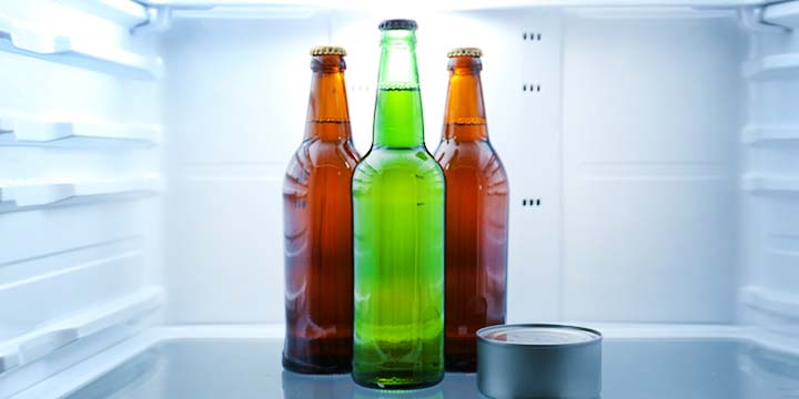 Beer Refrigerator Acting as a Cellar