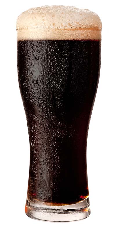 American Stout Poured in a Glass