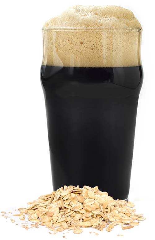 Oatmeal Stout Poured in Glass